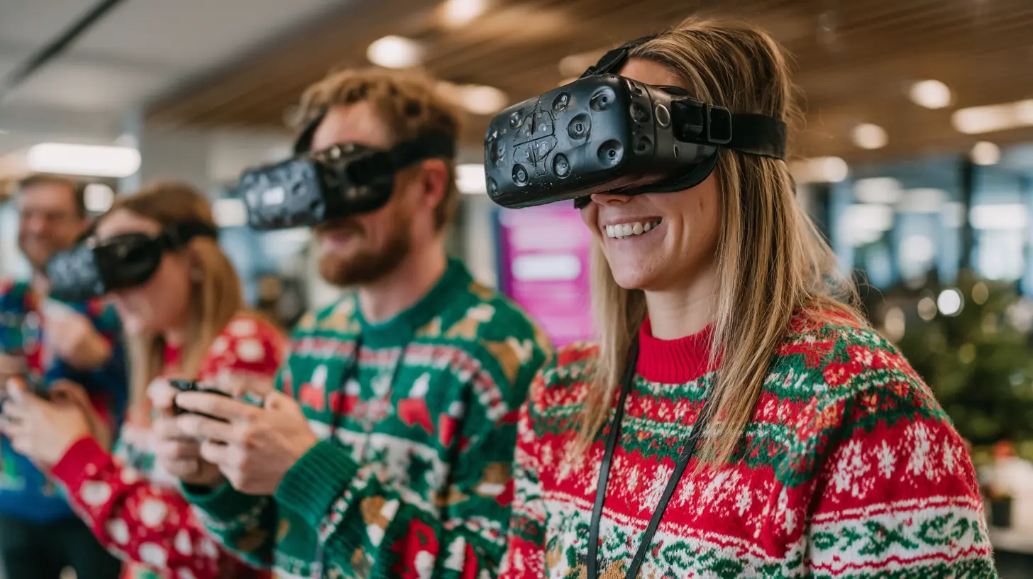 Team building de fin d'année dans les bureau réalité virtuelle